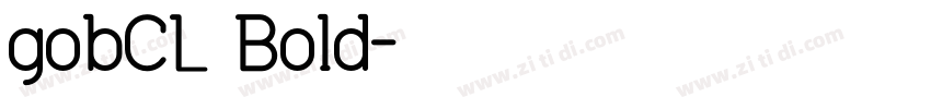 gobCL Bold字体转换